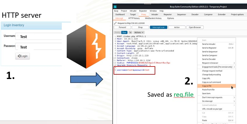 Burp Suite intercept and save to req.file